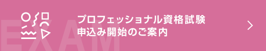 プロフェッショナル資格試験申込み開始のご案内